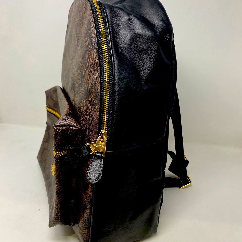 Coach - Charlie Backpack Signature Leather Brown - Picture 4 of 11